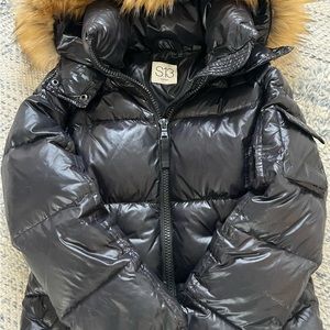 Puffer black faux fur